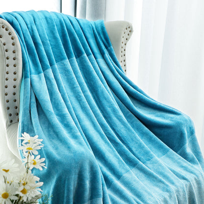 Premium Sky Blue Double Flannel Blanket