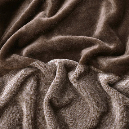 Premium Brown Double Flannel Blanket