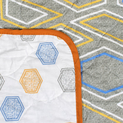 Merlin Pure Cotton Grey & White Criss Cross Single Dohar