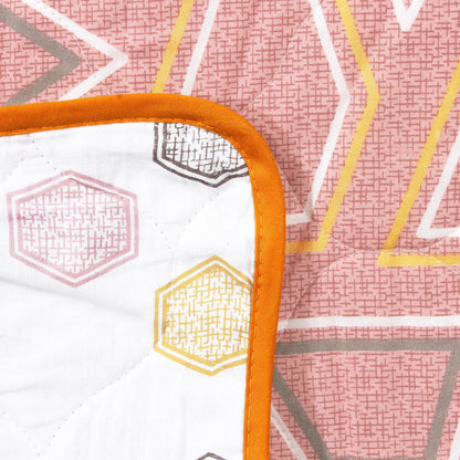 Merlin Pure Cotton Pink & Peach Criss Cross Single Dohar