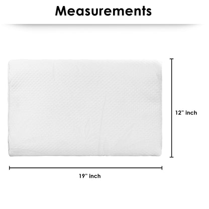 White Circle Pattern Cervical Memory Foam Pillow , 20" X 12.5"