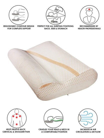 Cervical Memory Foam Pillow - 20" x 12.5" Story@Home