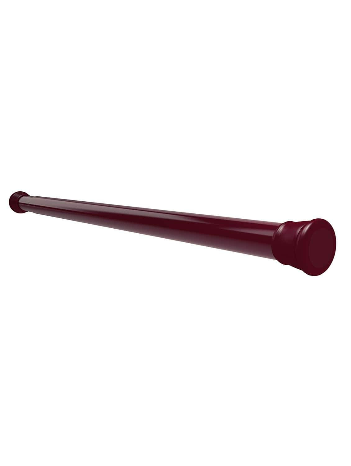 Modern Simple Lightweight Adjustable Extendable Stable Shower rod - Pack of 2 - Maroon