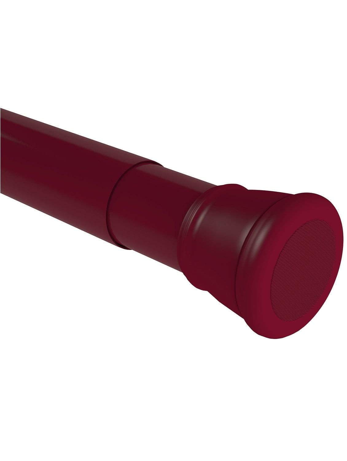 Modern Simple Lightweight Adjustable Extendable Stable Shower rod - Pack of 2 - Maroon