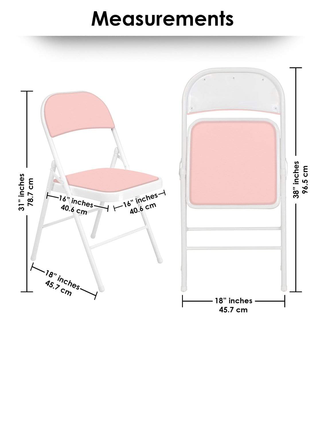 Pink padded folding online chair