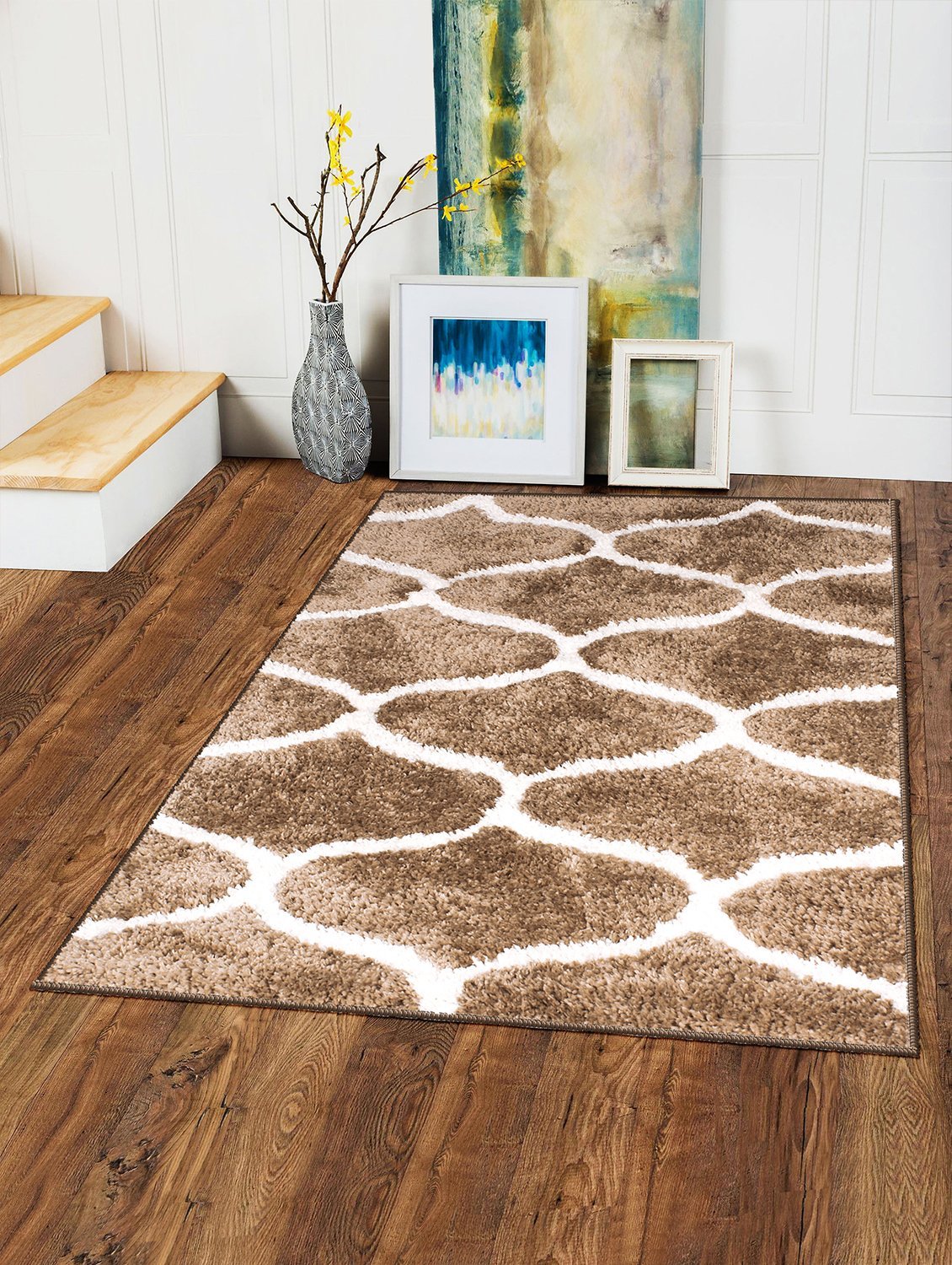 Story@Home Abstract Pattern 36" X 60", Brown 1 PC Carpet Story@Home