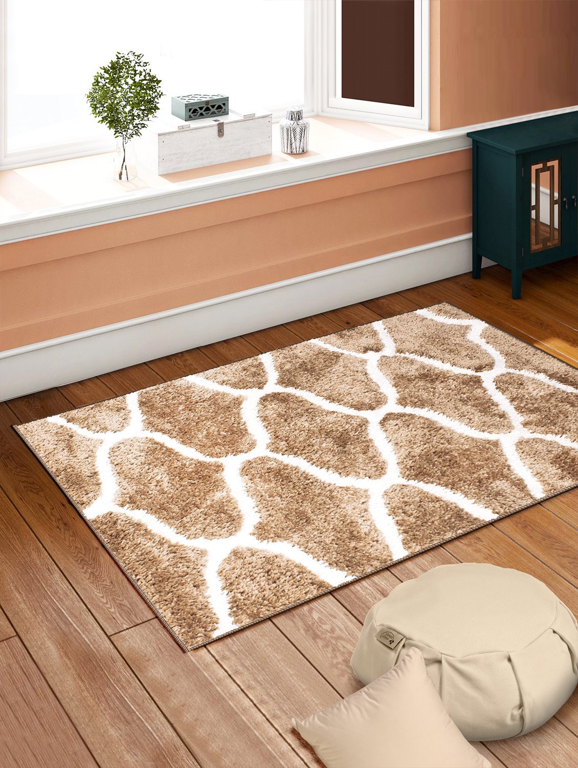 Story@Home Abstract Pattern 36" X 60", Brown 1 PC Carpet Story@Home